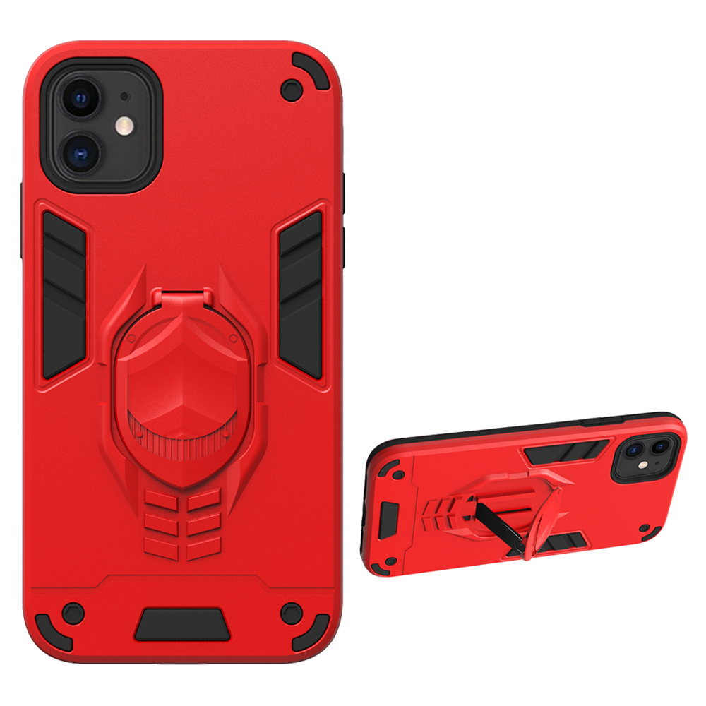 

ARMOR CARK Съемный 2-в-1 Kickstand TPU + PC Hybrid Phone Cover Для IPhone 11 6.1-дюймовый - Красный, iPhone 11 6.1 inch