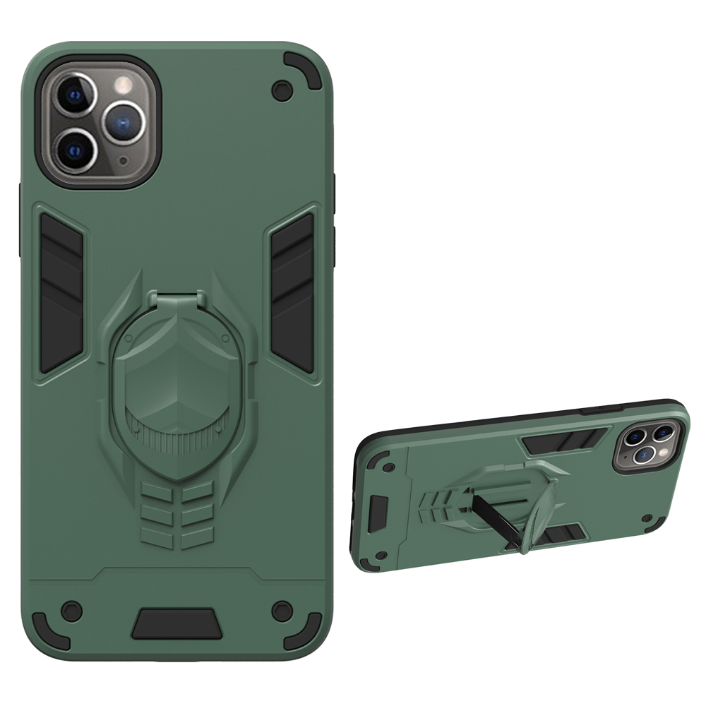 

Armor Guard Съемный 2-в-1 Kickstand TPU + PC Hybrid Cover Cover Для IPhone 11 Pro Max 6,5-дюймовый - Зеленый, iPhone 11 Pro Max 6.5 inch