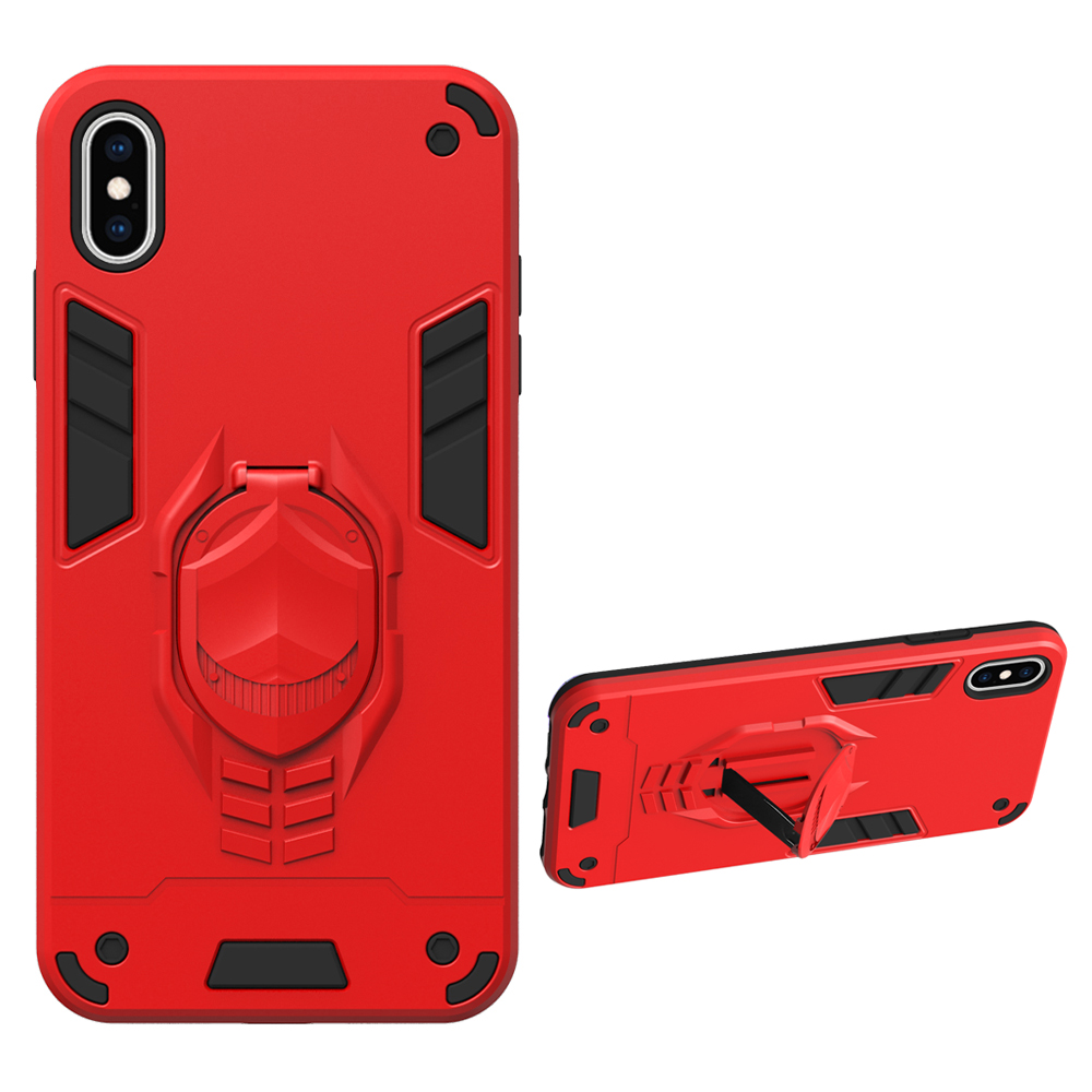 

ARMOR CARK Съемный Kickgstry TPU + PC Combo Protector Cover Для IPhone XS MAX 6,5 Дюйма - Красный, iPhone XS Max 6.5 inch