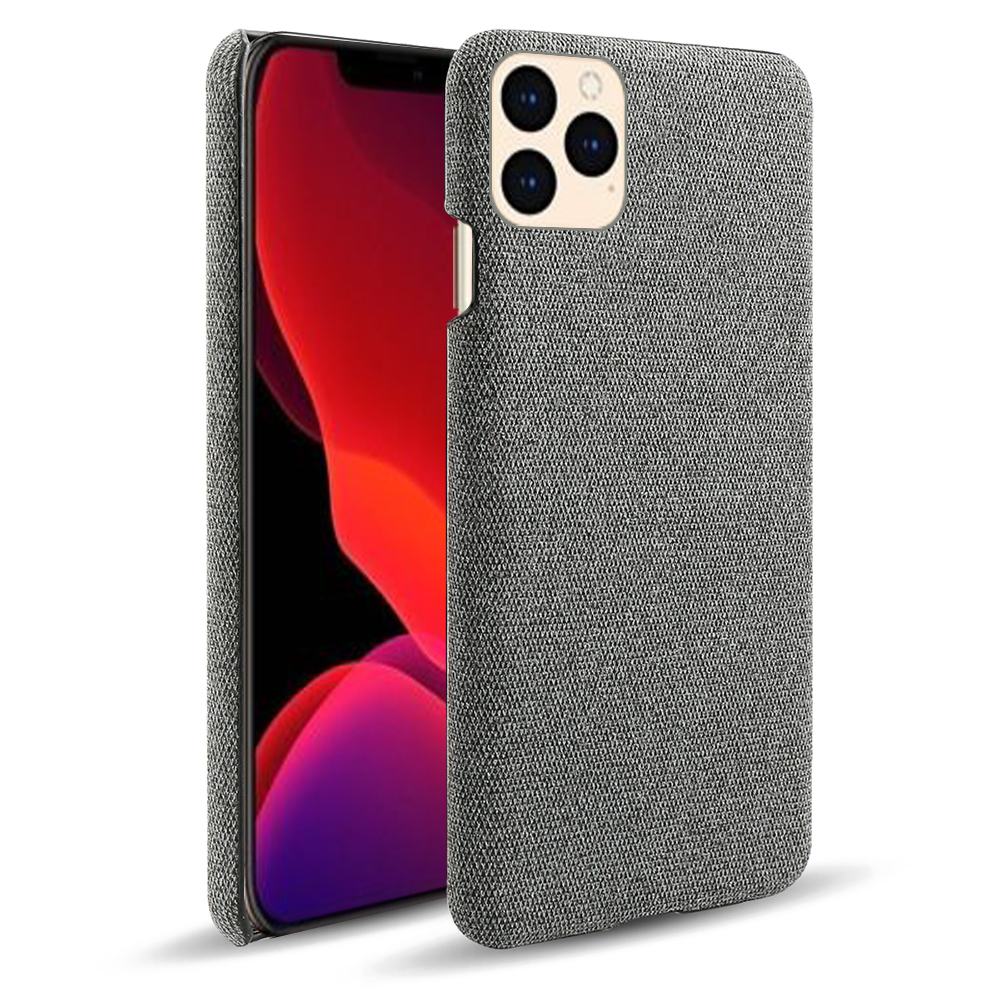

Cloth Texture Simple Stylish Hard Case for iPhone 12 mini - Dark Grey, iPhone 12 mini
