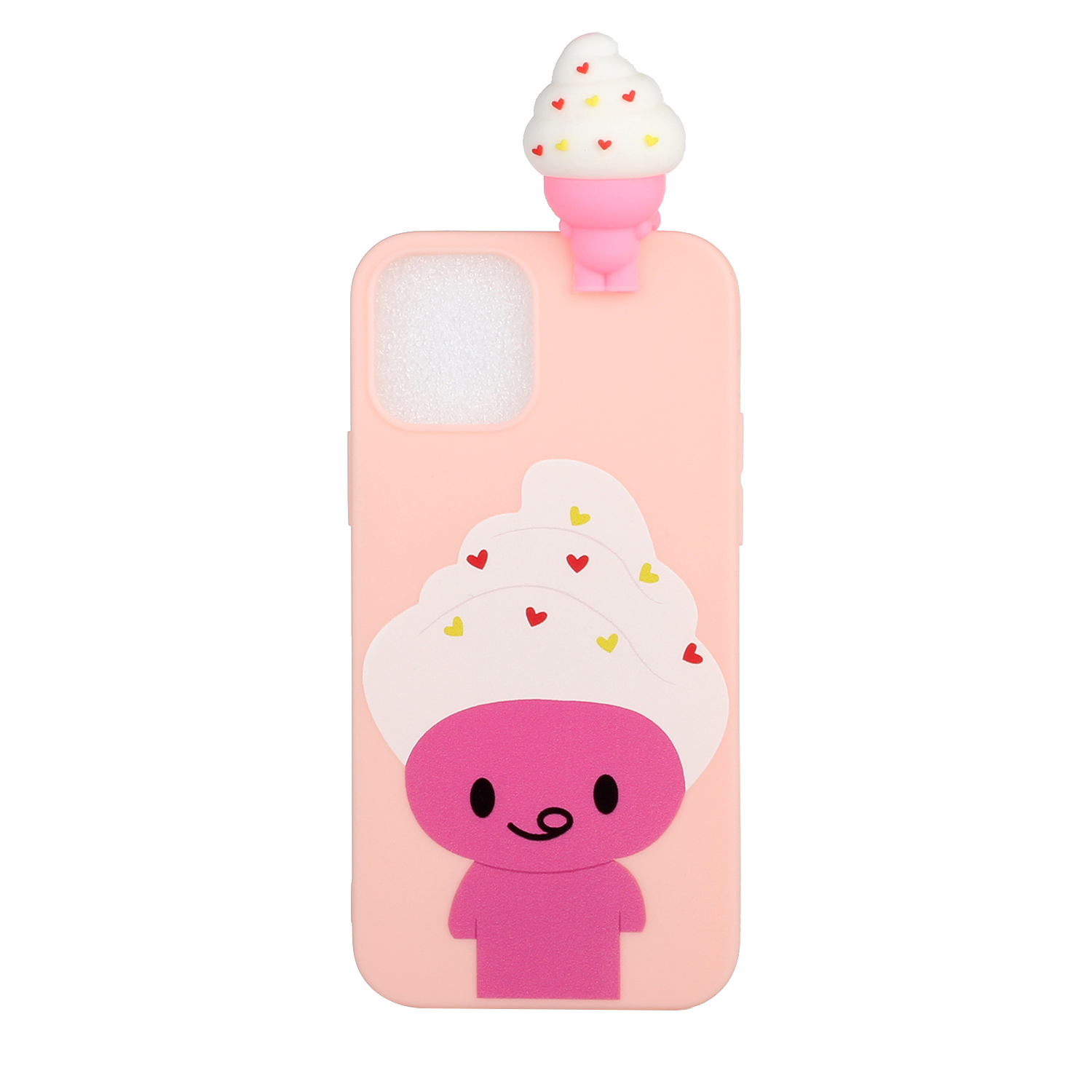 

3D Doll Decor Soft TPU Cell Phone Case for iPhone 12 Pro/12 - Ice Cream, iPhone 12 Pro