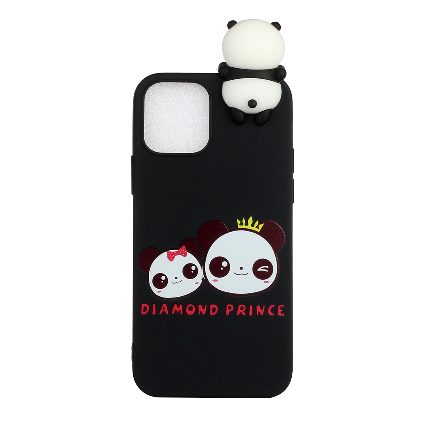 

3D Doll Decor Soft TPU Mobile Phone Cover for iPhone 12 Pro Max 6.7 inch - Couple Panda, iPhone 12 Pro Max