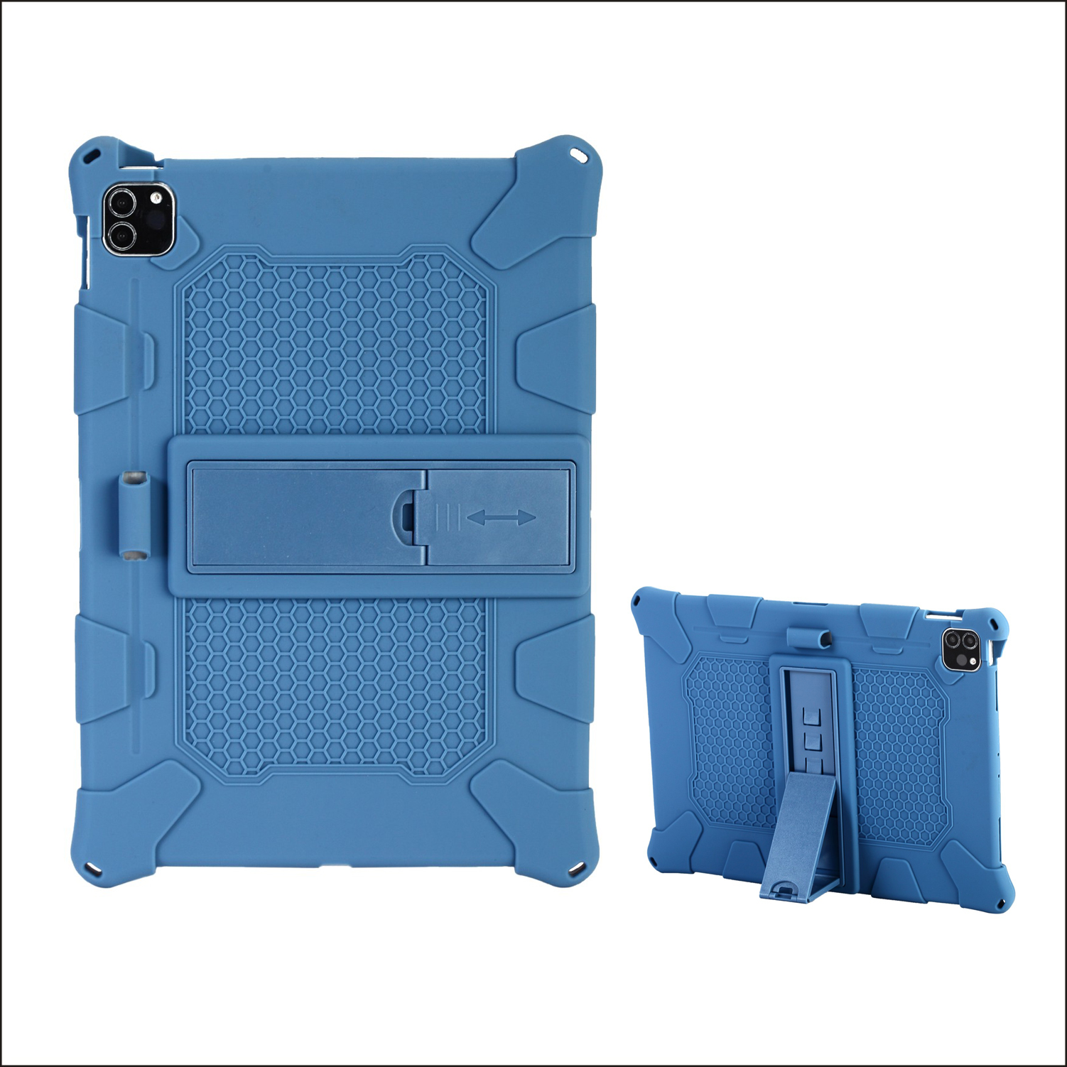 

With Kickstand and Hanging Rope PC + Silicone Case for iPad Pro 11-inch (2021)/(2020)/(2018) - Dark Blue, iPad Pro 11-inch (2021)