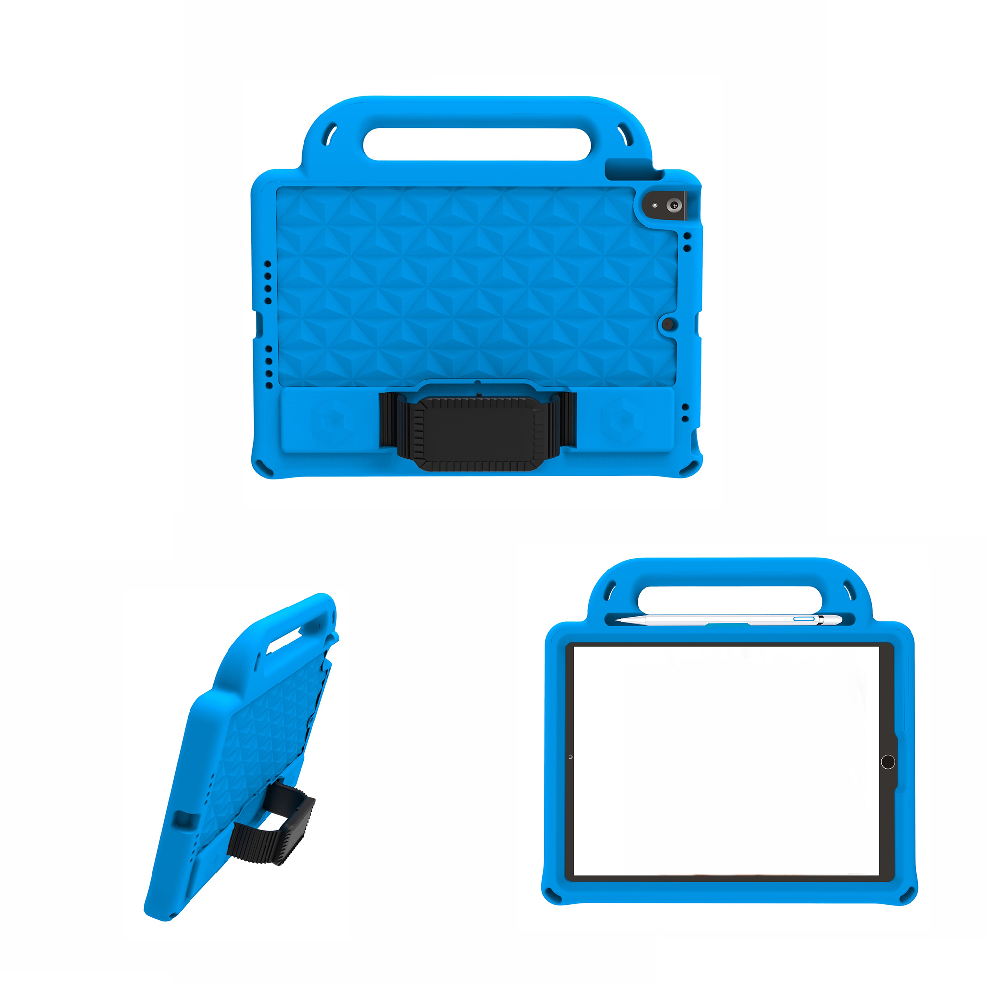 

Rhombus Style Shockproof EVA Case with Shoulder Strap for iPad 10.2 (2019)/iPad Pro 10.5-inch (2017)/iPad Air 10.5 inch (2019)/iPad Pro 11-inch (2018) - Baby Blue, iPad 10.2 (2019)