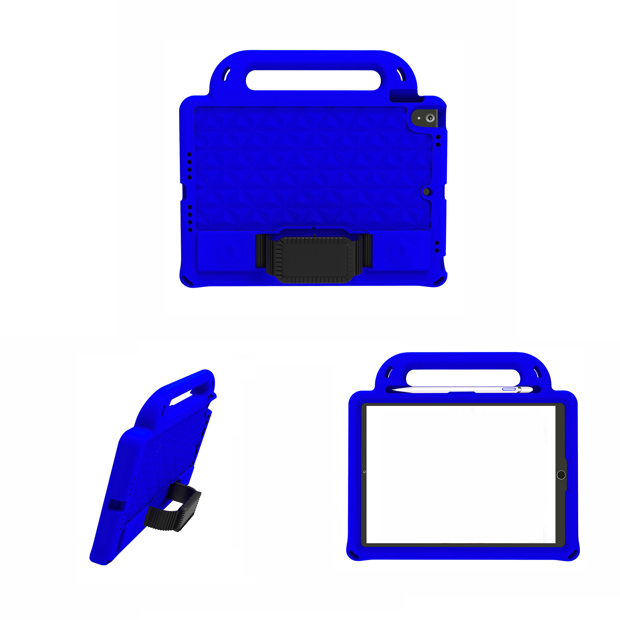 

Rhombus Style Shockproof EVA Case with Shoulder Strap for iPad 10.2 (2019)/iPad Pro 10.5-inch (2017)/iPad Air 10.5 inch (2019)/iPad Pro 11-inch (2018) - Dark Blue, iPad 10.2 (2019)