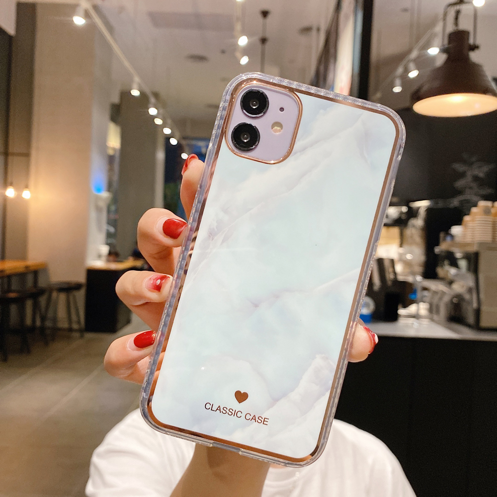 

IMD Design Мраморный Рисунок TPU Protector Phone Cover Для IPhone 12 - Белый, iPhone 12