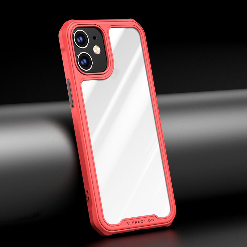 

Elegant Drop-resistant PC + TPU Shell [Precise Cutout] for iPhone 12 Pro Max 6.7 inch - Red, iPhone 12 Pro Max