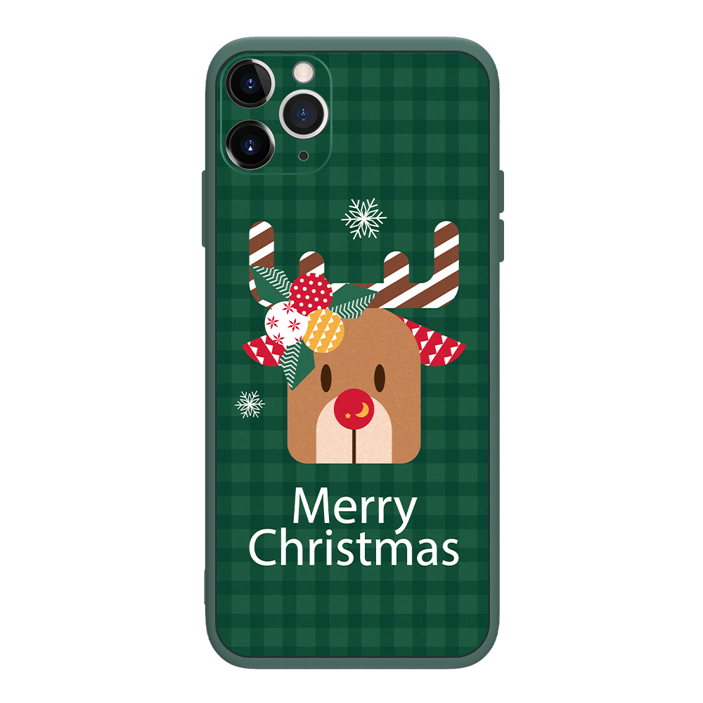 

Christmas Series Liquid Silicone Back Case for iPhone 12 mini - Elk, iPhone 12 mini