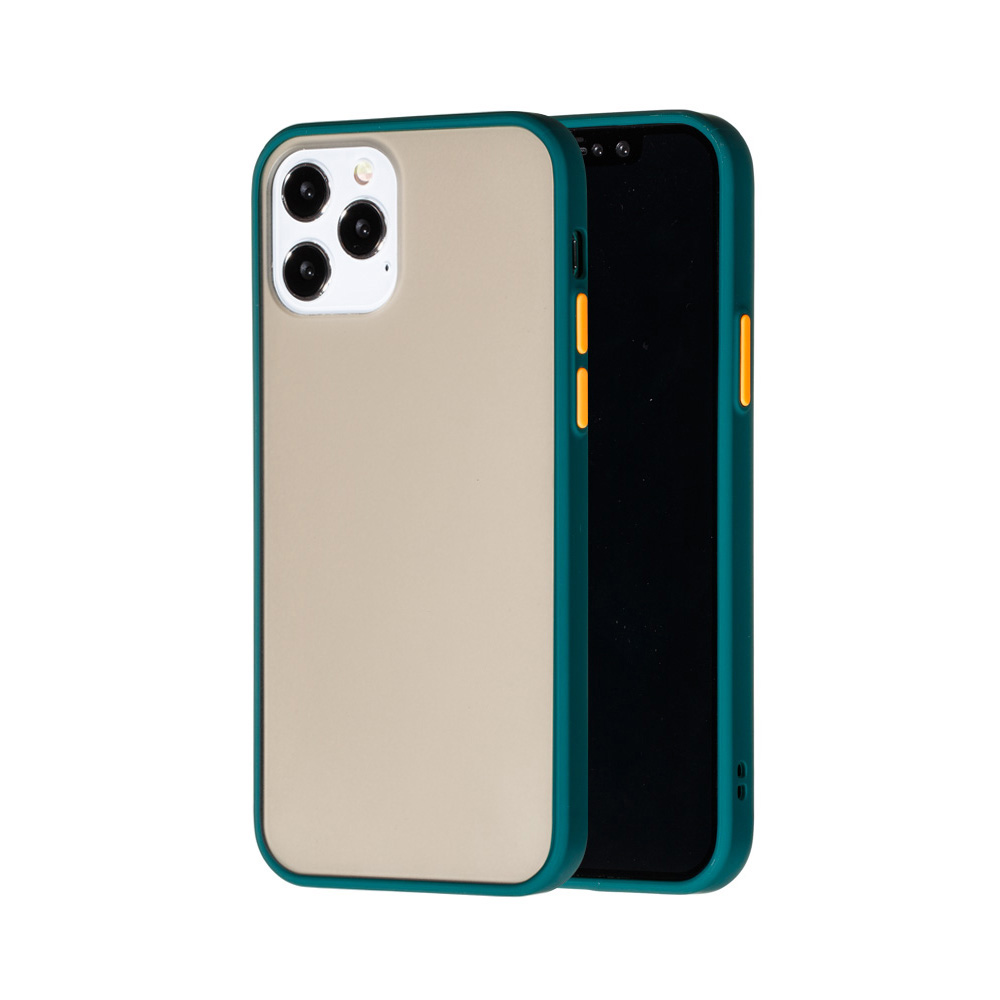 

Drop-resistant Frosted Skin PC + TPU Hybrid Shell for iPhone 12 mini - Blackish Green, iPhone 12 mini