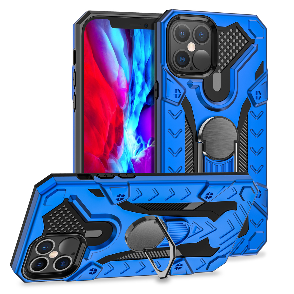 

Armor Kears Съемный Kickgstry TPU + PC Hybrid Protector Cover С Металлическим Листом Для IPhone 12 Pro Max 6,7 Дюйма - Синий, iPhone 12 Pro Max