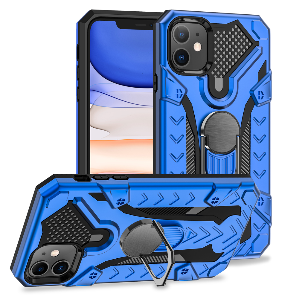 

Armor Guard Detachable Kickstand TPU+PC Protector Shell with Metal Sheet for iPhone 11 6.1 inch - Blue, iPhone 11 6.1 inch