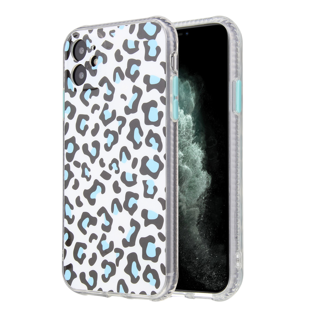 

Leopard Pattern PC + TPU Hybrid Case for iPhone 11 6.1 inch - Blue, iPhone 11 6.1 inch