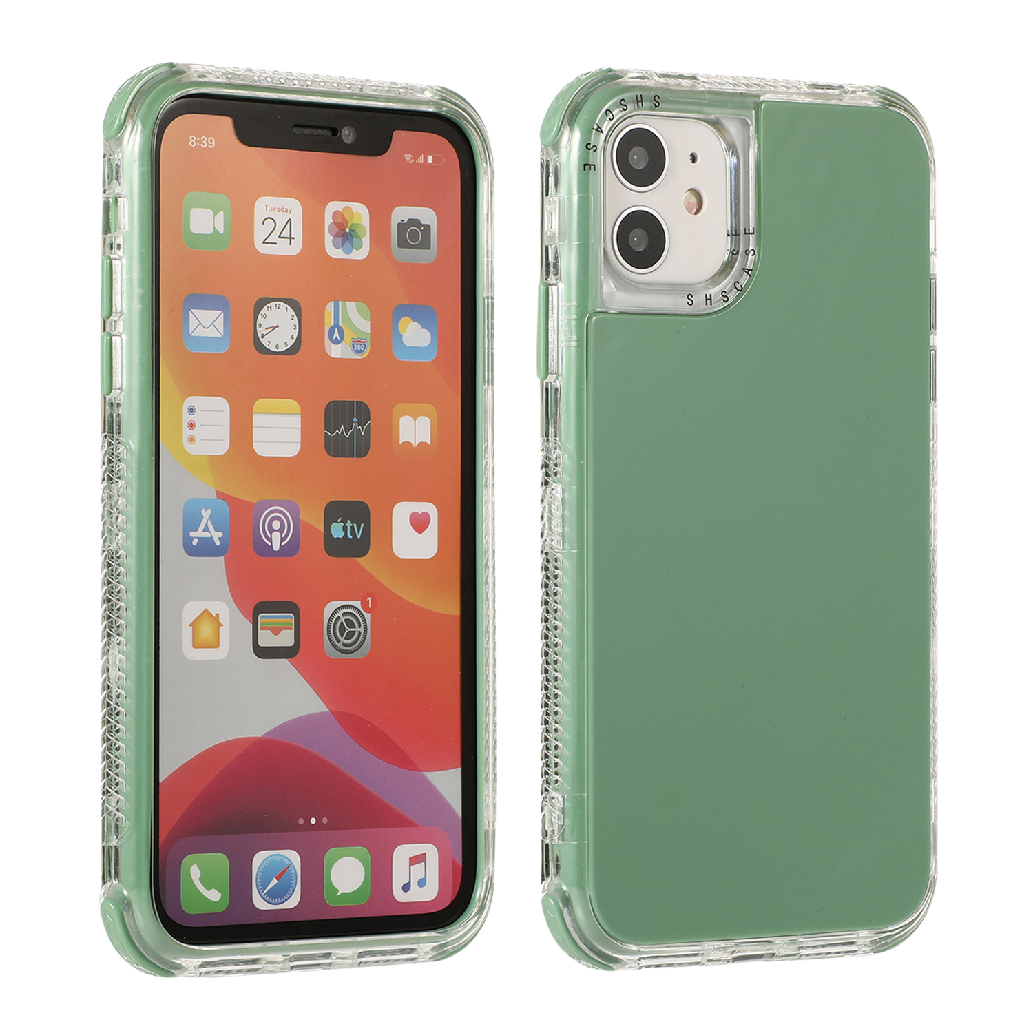 

Hard PC+TPU Detachable Protective Case for iPhone 12 mini 5.4 inch - Green, iPhone 12 mini