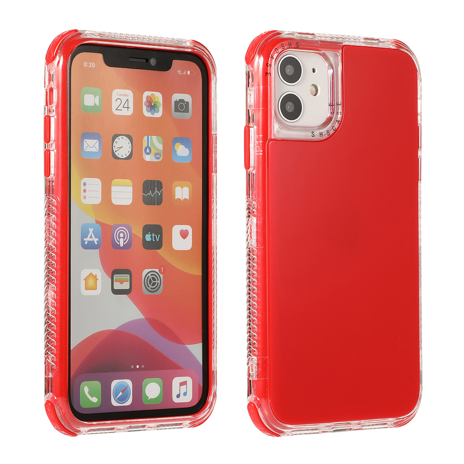 

Hard PC + TPU Съемный Защитный Чехол Для IPhone 12 Pro / 12 - Красный, iPhone 12 Pro