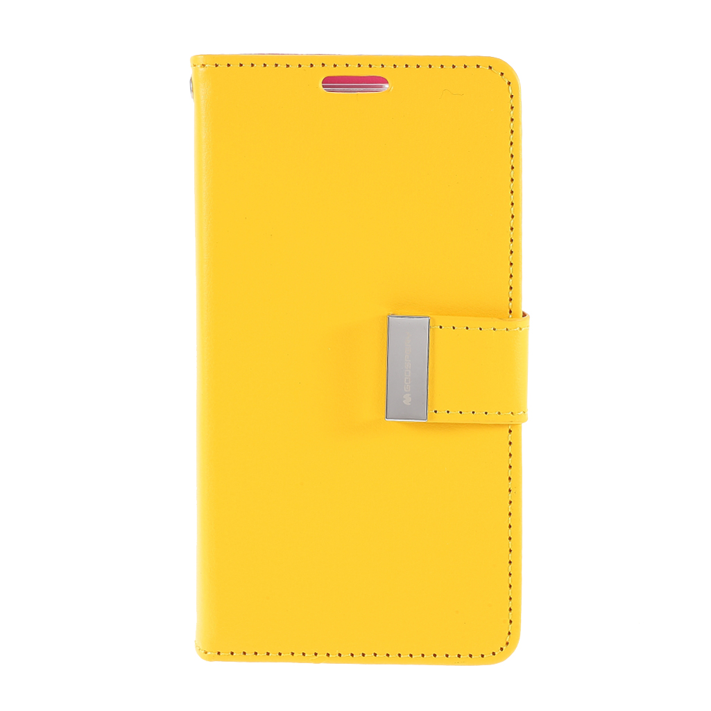 

MERCURY GOOSPERY Rich Diary Leather Phone Shell for iPhone 12 Pro/12 - Yellow, iPhone 12 Pro