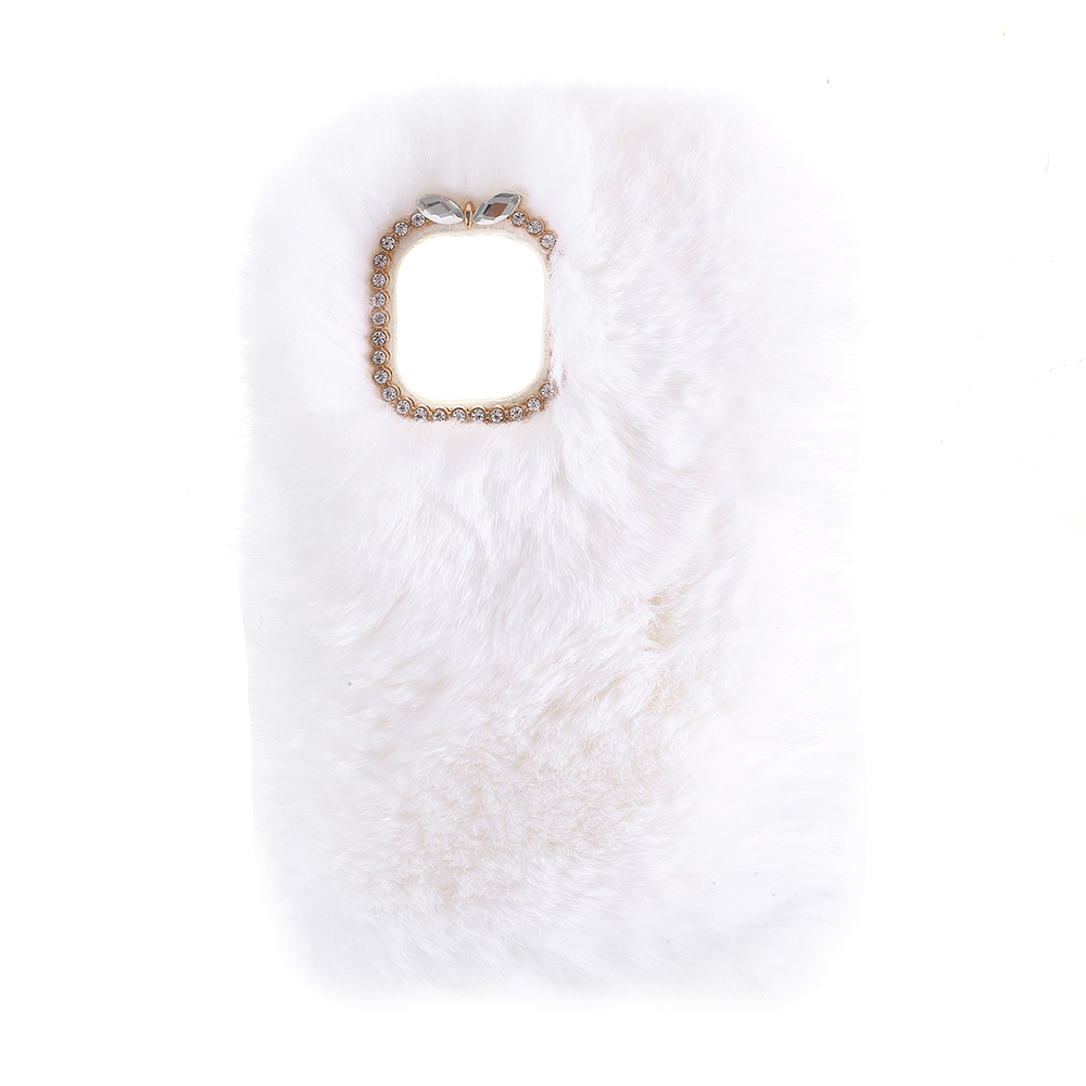 

Soft Rabbit Fur Coated TPU Cover for iPhone 12 Pro Max - White, iPhone 12 Pro Max