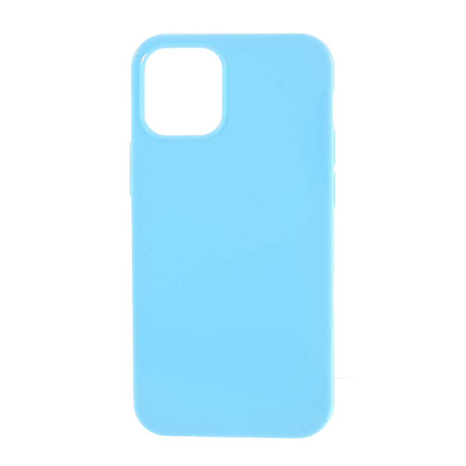 

Solid Color Glossy TPU Phone Cover Case for iPhone 12 Pro Max - Baby Blue, iPhone 12 Pro Max