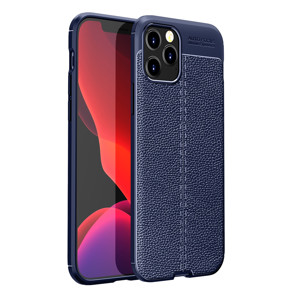 

Текстура Litchi TPU Защитный Чехол Для Телефона Для IPhone 12 Pro / 12 - Синий, iPhone 12