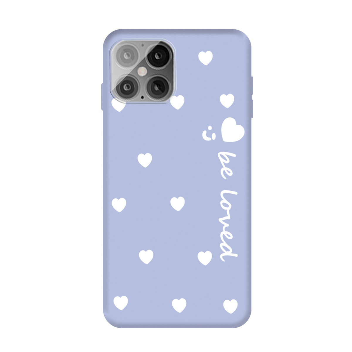 

Little Heart Smile Pattern Design TPU Phone Back Case for iPhone 12 mini 5.4 inch - Light Purple, iPhone 12 mini