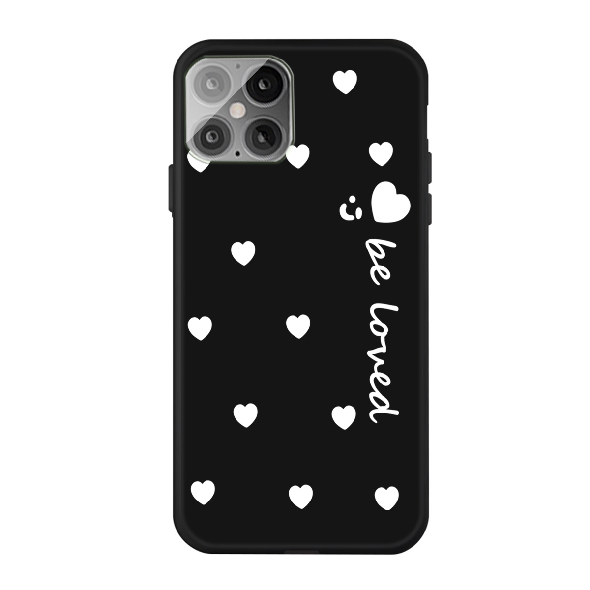 

Маленькое Сердце Улыбается Узор Дизайн TPU Телефонный Чехол Для IPhone 12 Pro Max - Чернить, iPhone 12 Pro Max