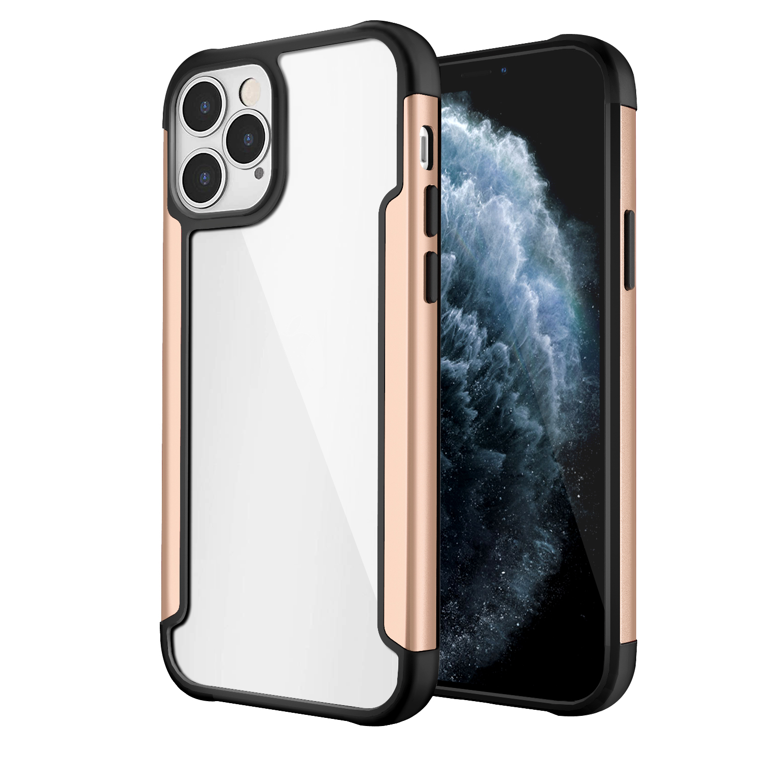 

Cool Guard Metal + ПК + ТПУ Гибридный Чехол Для IPhone 12 Pro Max - Золото, iPhone 12 Pro Max