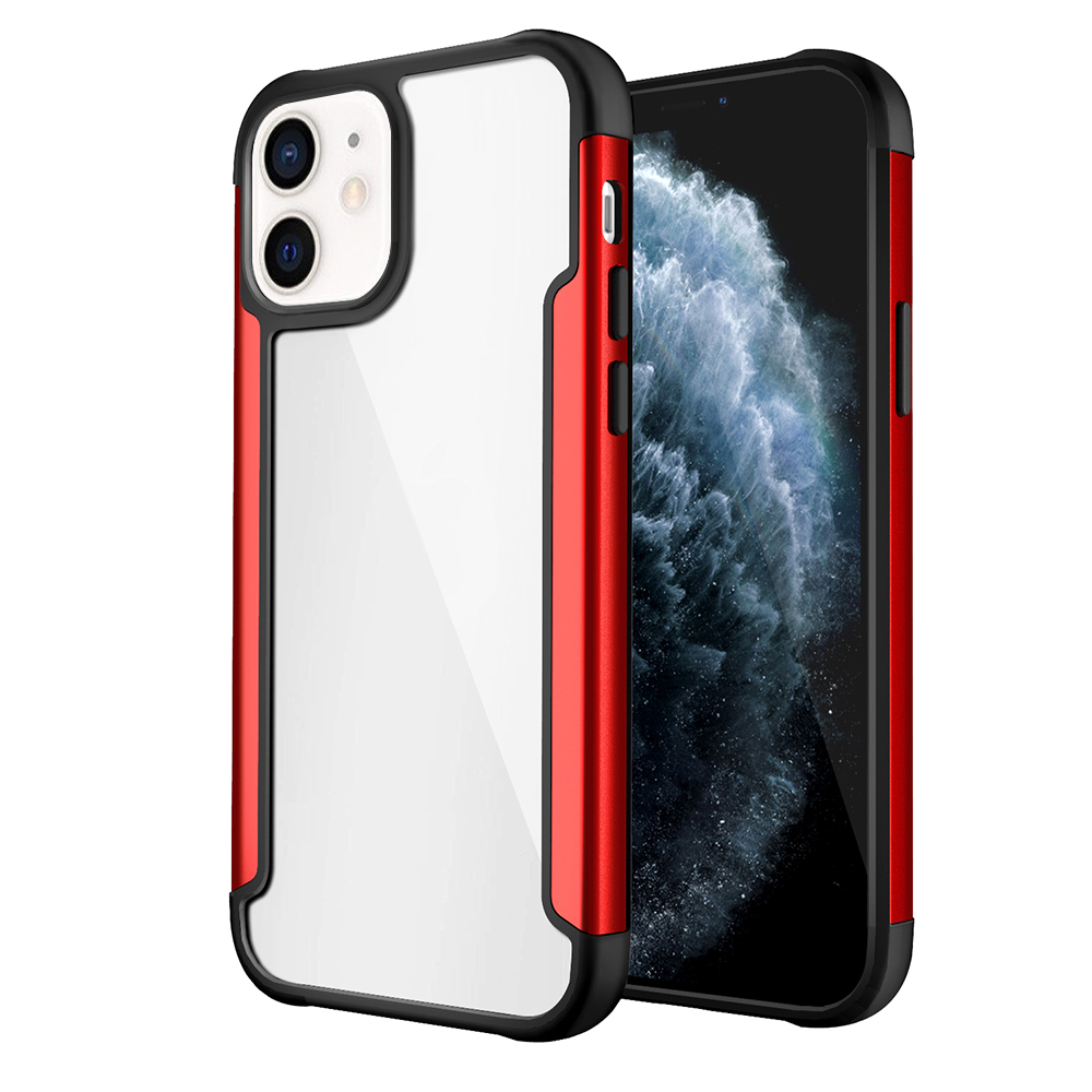 

Cool Guard Metal + PC + TPU Гибридный Корпус Для Iphone 12 Mini - Красный, iPhone 12 mini