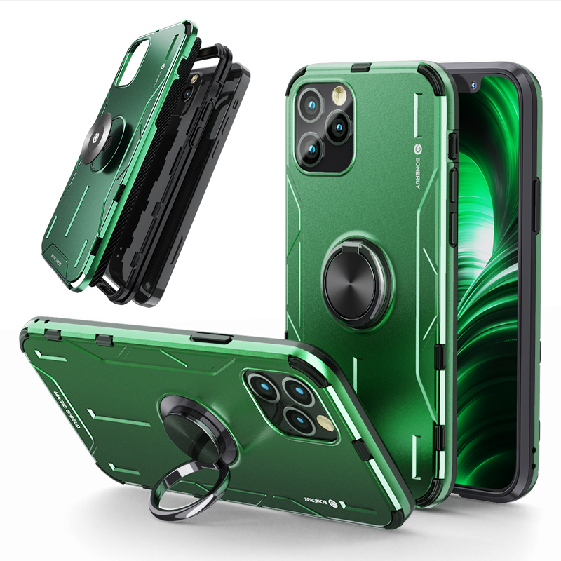

Обратная Защитная Защитная Чехол Для IPhone 12 Pro Max Металлический Телефон - Зеленый, iPhone 12 Pro Max