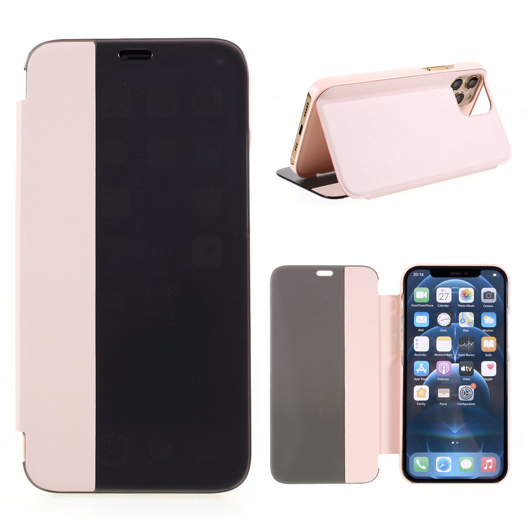 

Просмотр Окна Flip Кожаная Подставка Для Телефона Для IPhone 12 Pro / iPhone 12. - Розовое Золото, iPhone 12 Pro