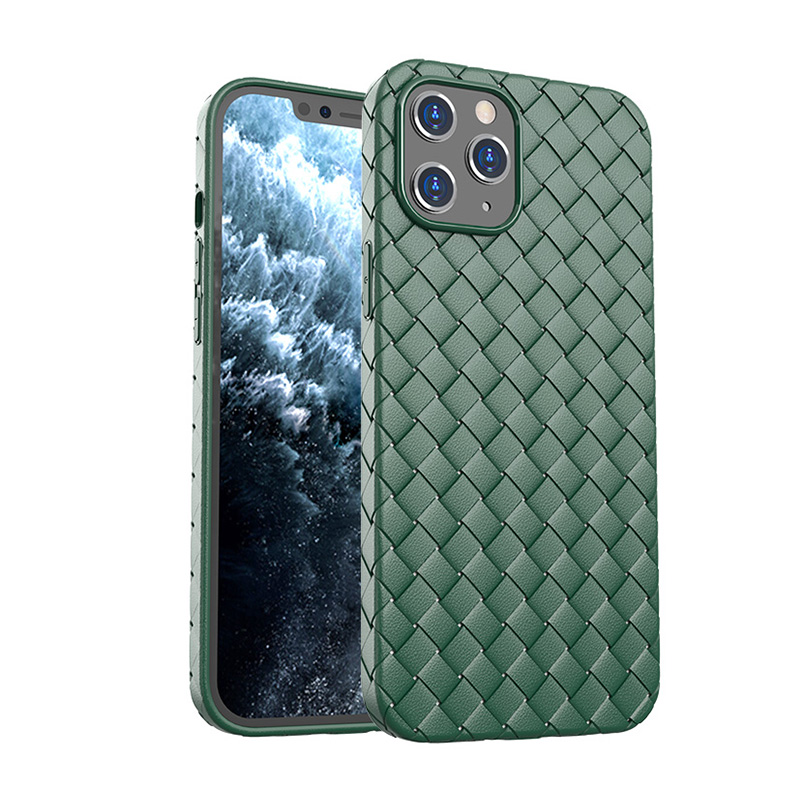 

NXE Вязать в Стиле TPU TPU Защитный Корпус Для Iphone 12 Mini - Зеленый, iPhone 12 mini