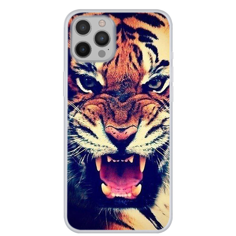 

Шаблон Печати Мягкий TPU Задний Чехол Для IPhone 12 Pro Max - Тигр, iPhone 12 Pro Max