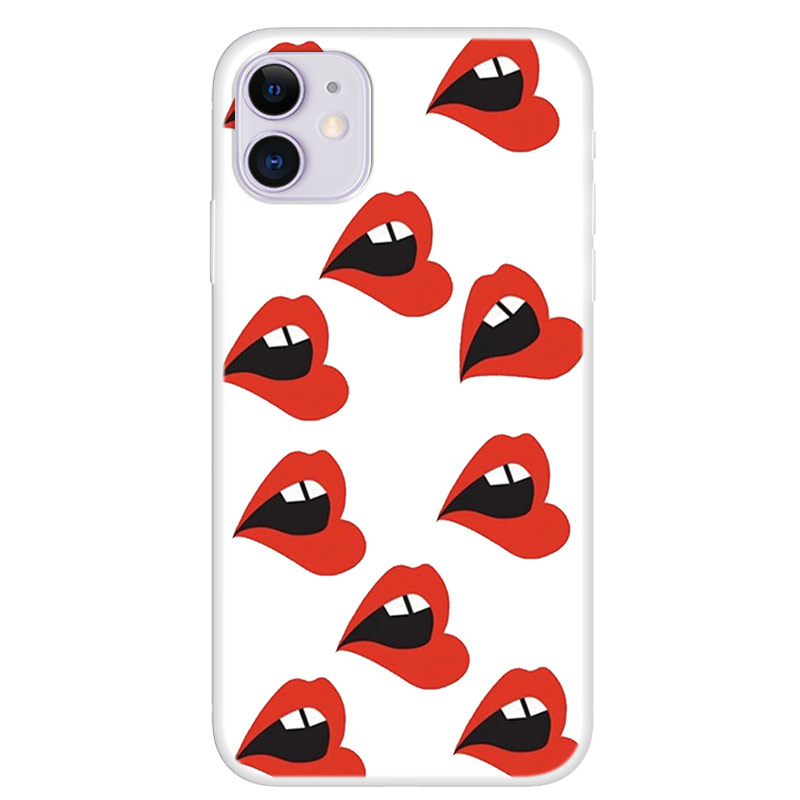 

Шаблон Печати Мягкий TPU Задний Чехол Для IPhone 12 Mini - Рот, iPhone 12 mini