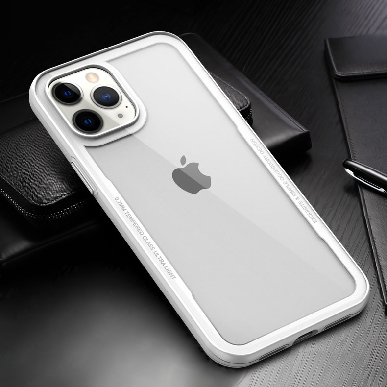 

Простая Серия TPU + Закаленный Стекло Крышка Анти-осенью Защитный Корпус Для IPhone 12 Mini - Белый, iPhone 12 mini