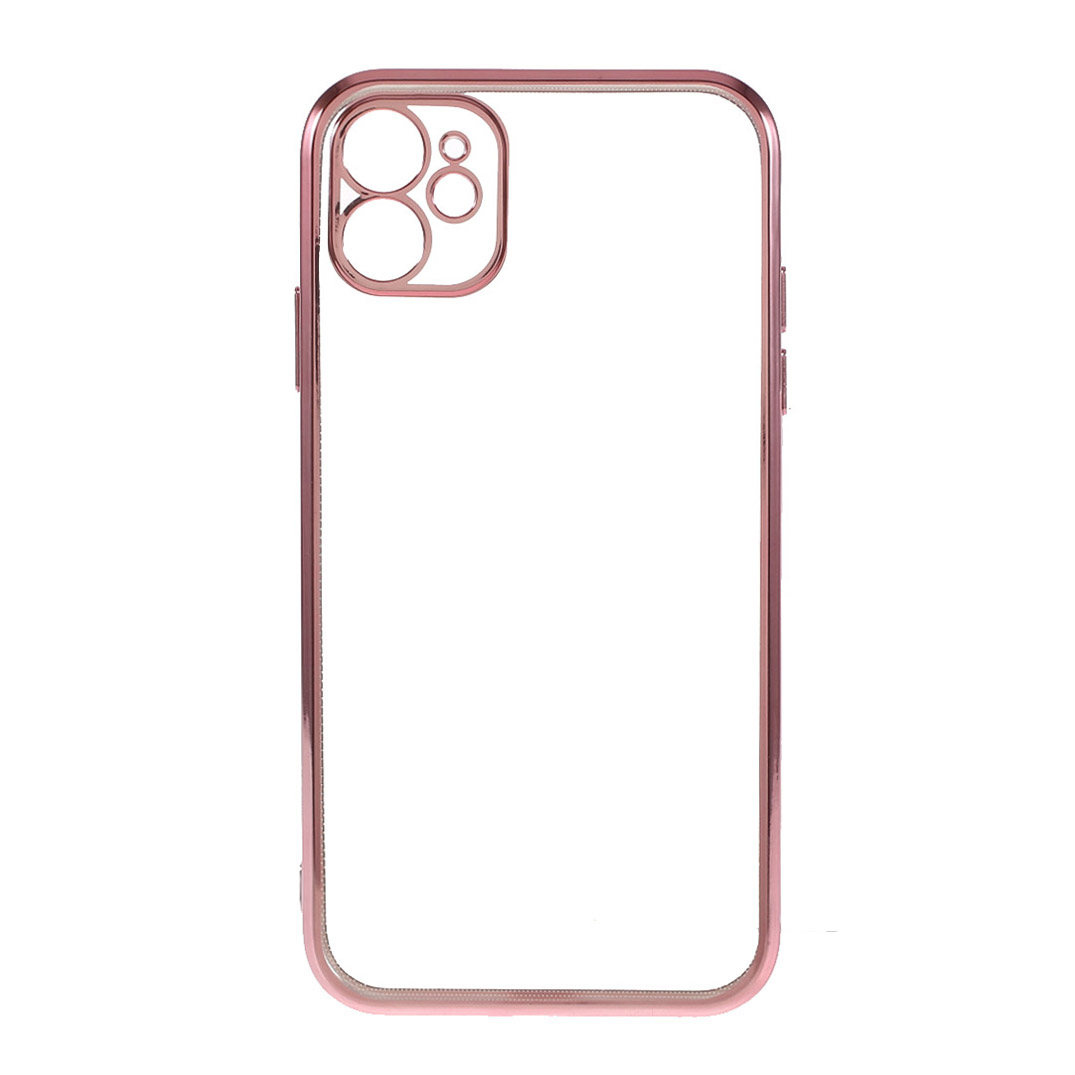 

Гальваническое Покрытие TPU Clear Case Case Для IPhone 12 Pro - Розовый, iPhone 12 Pro