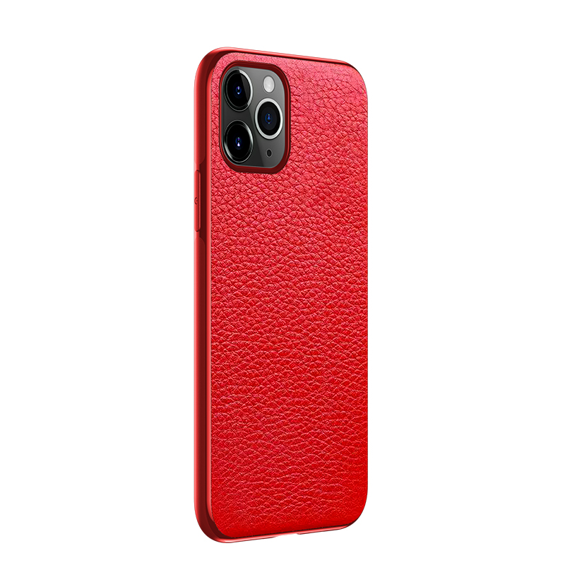 

SULADA Classic Series PU Leather+TPU Phone Case for iPhone 12 Pro Max - Red, iPhone 12 Pro Max
