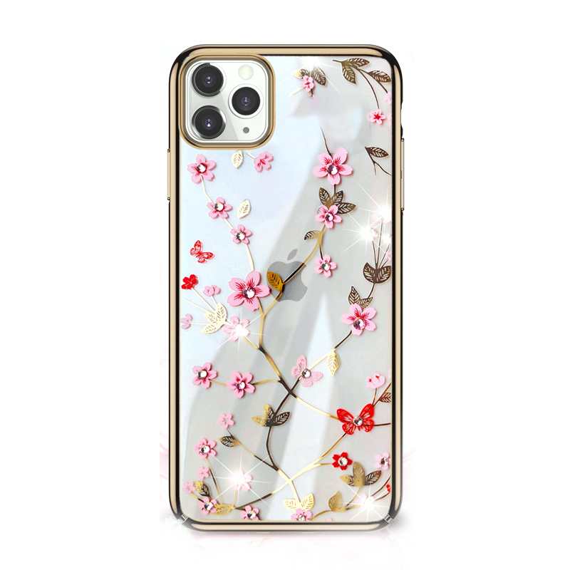

SULADA Blooms Series Rhinestones Decor Design Phone Protector for iPhone 12 mini - Gold, iPhone 12 mini