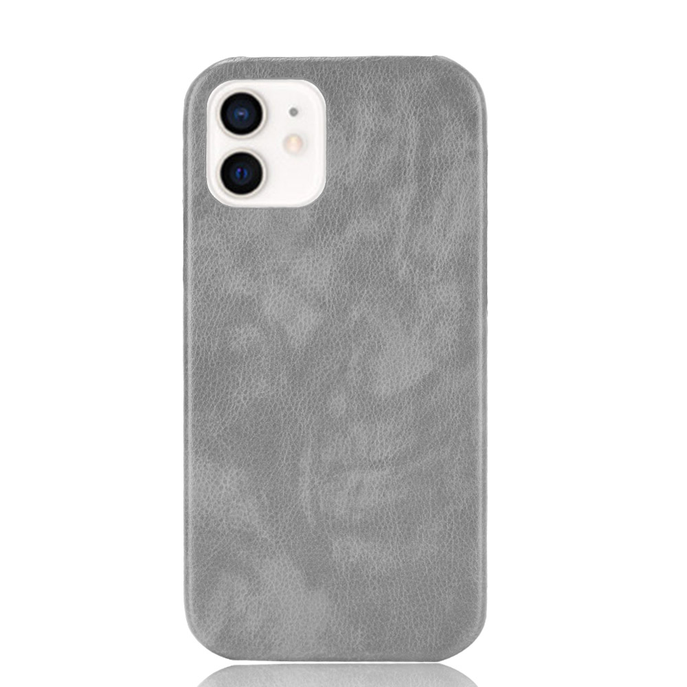 

Кожа Для Кожи Litchi Skin Casted Phone Для IPhone 12 Mini - Серый, iPhone 12 mini