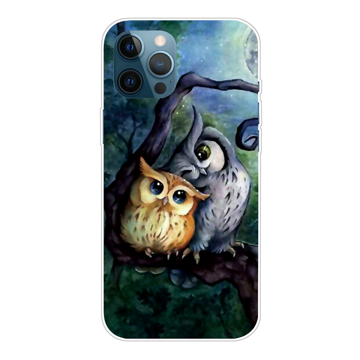 

Pattern Printing Soft TPU Phone Case for iPhone 12/12 Pro Cover - Owl, iPhone 12