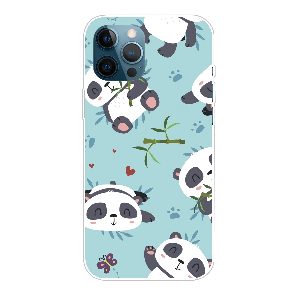 

Pattern Printing TPU Phone Case for iPhone 12 Pro Max Soft Cover - Cute Panda, iPhone 12 Pro Max