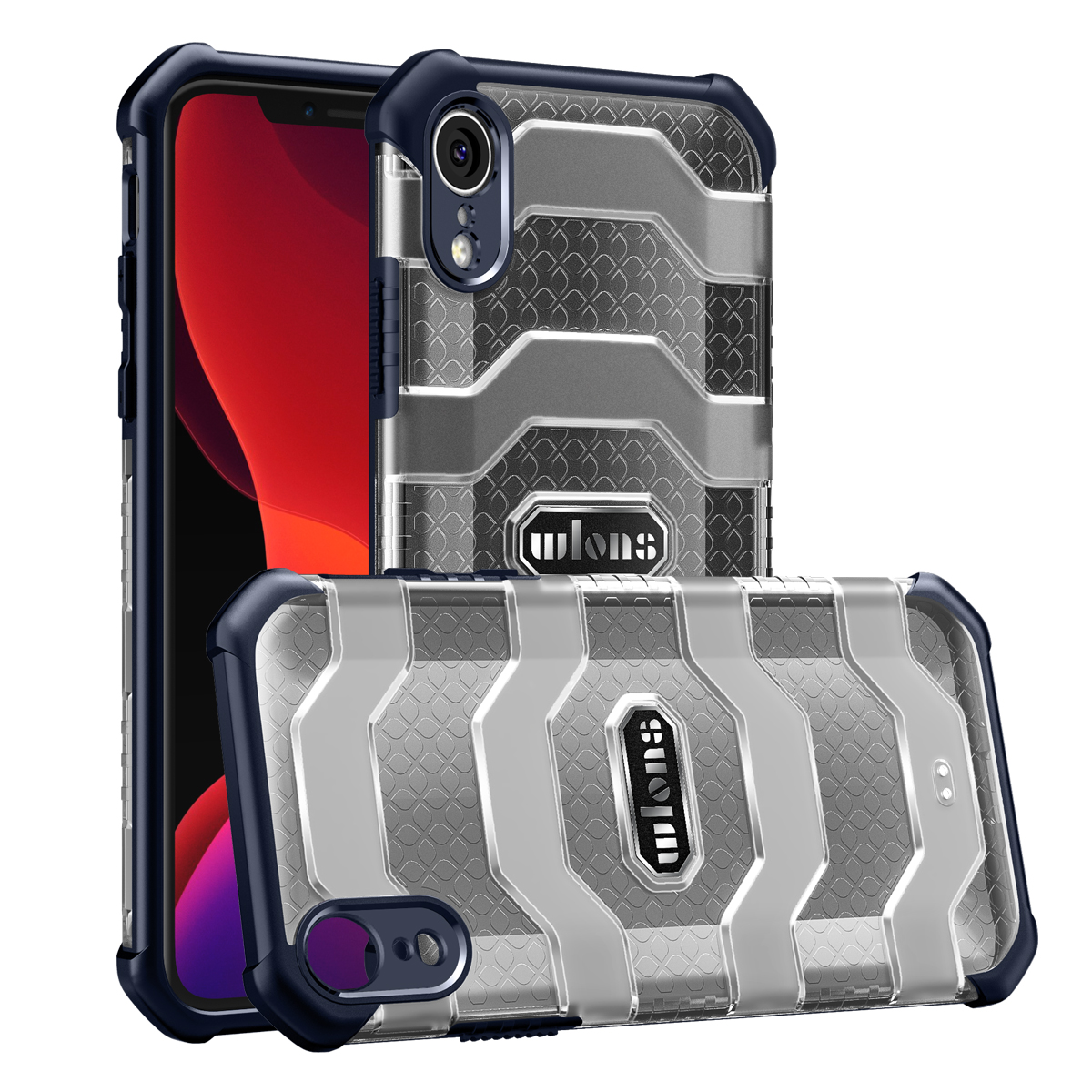 

Серия Explorer Nonslip Hard PC + TPU Hybrid Shell Для Iphone XR 6,1 Дюйма - Темно-синий, iPhone XR 6.1 inch