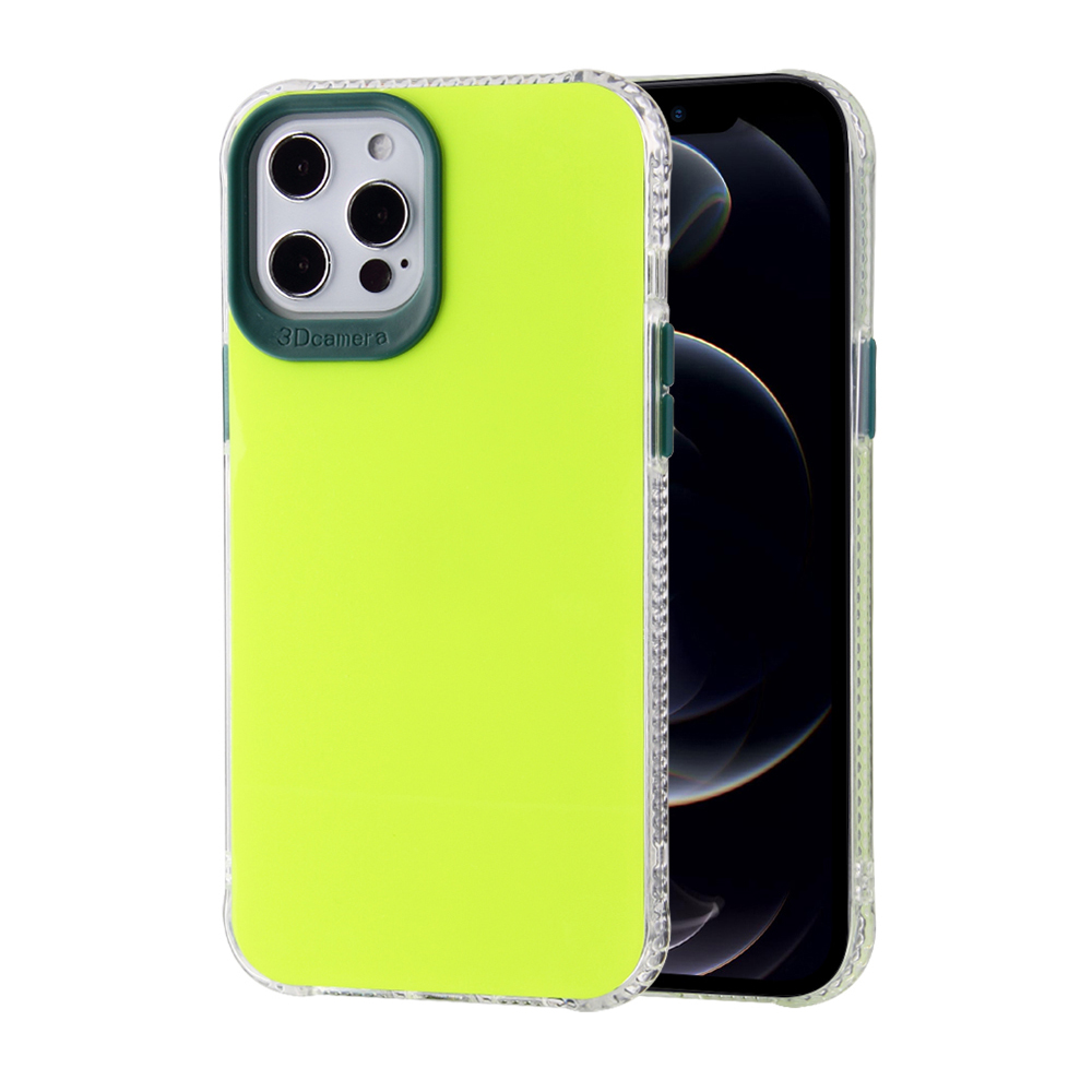 

TPU + PC Hybrid Cover Cover Case Зеркальная Поверхность Для IPhone 12/12 Pro - Желтый, iPhone 12