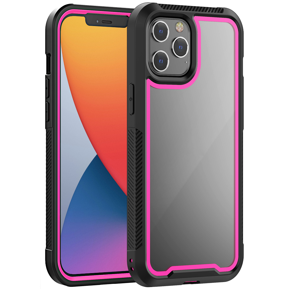 

Thicken Non-slip Frame Combo Case for iPhone 12 Pro Max - Rose, iPhone 12 Pro Max