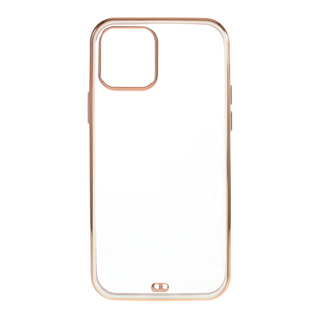 

Bi-color TPU Crystal Clear Phone Case Electroplating for iPhone 12 Pro Max - White, iPhone 12 Pro Max