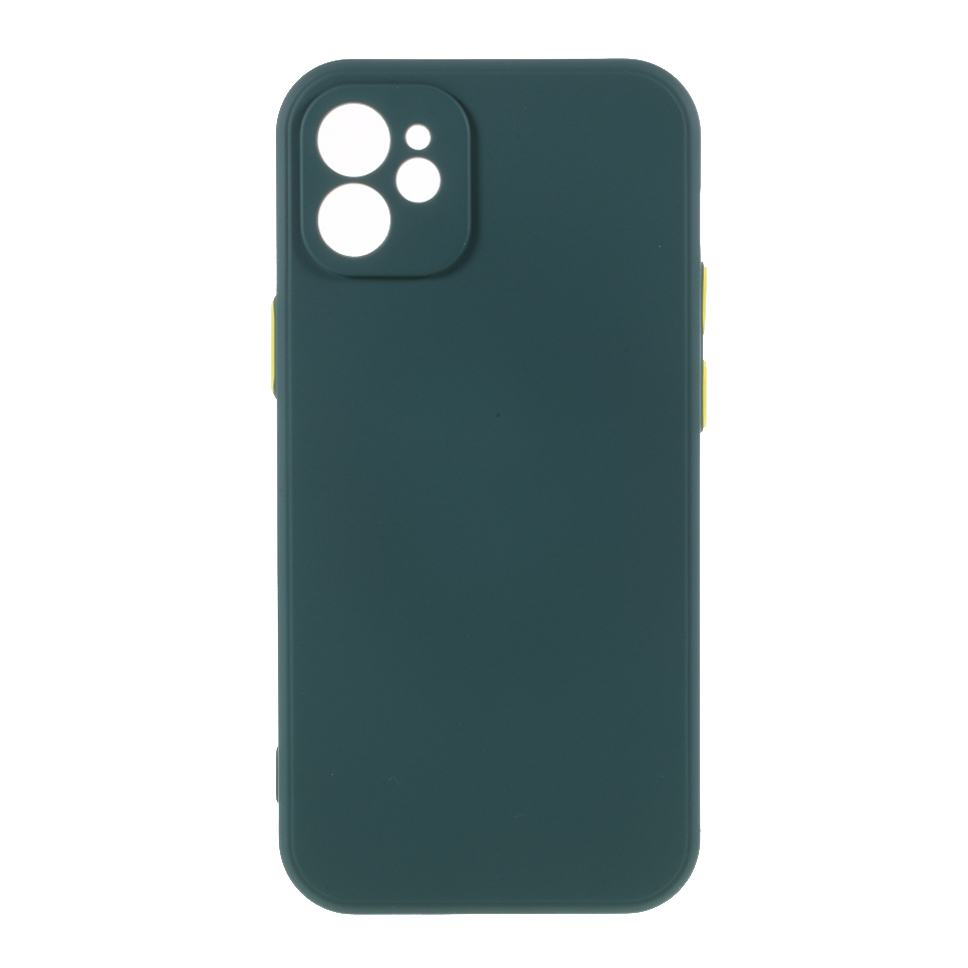 

Contrast Color Кнопка TPU Оболочкой С Мягким Ломтиком Внутренней Части Для IPhone 12 - Темно-зеленый, iPhone 12
