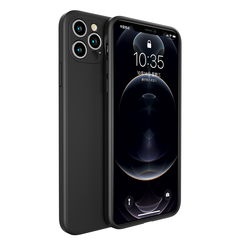 

BENKS Anti-Drop Liquid Silicone Soft Casing for iPhone 12 Pro Max - Black, iPhone 12 Pro Max