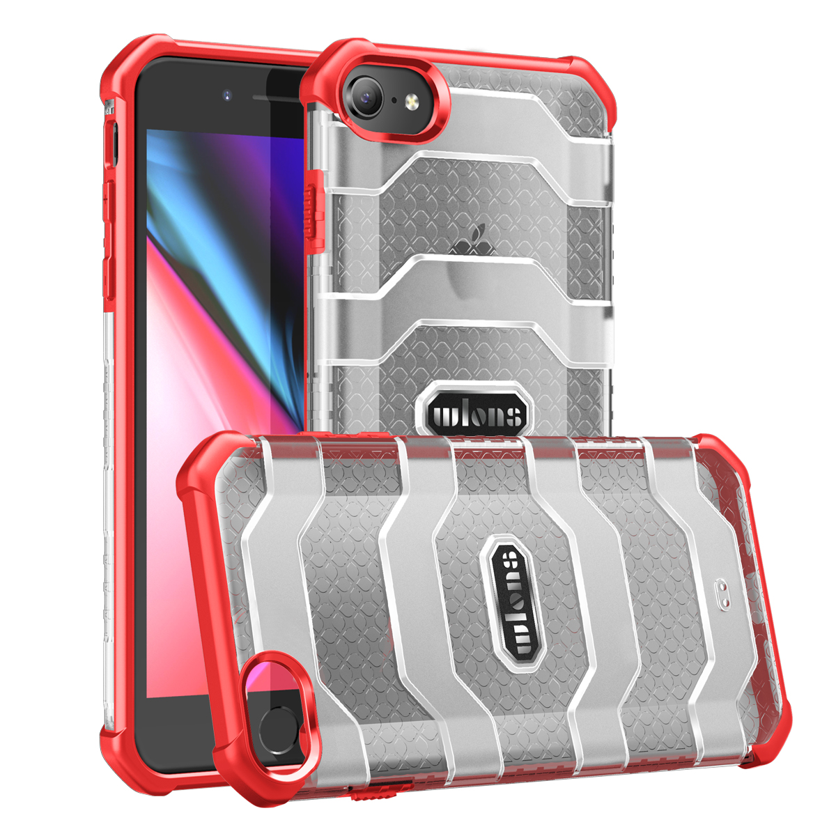 

Explorer Series Hard PC + TPU Protective Non-slip Cover for iPhone 7/8/SE (2020)/SE (2022) - Red, iPhone SE (2022)