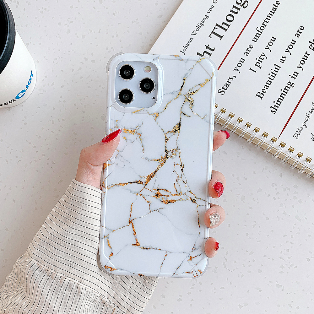 

Мраморный Шаблон Для Iphone 12 Pro Max с Четырьмя Углублениями Против Fall IMD Cover TPU - Стиль а, iPhone 12 Pro Max
