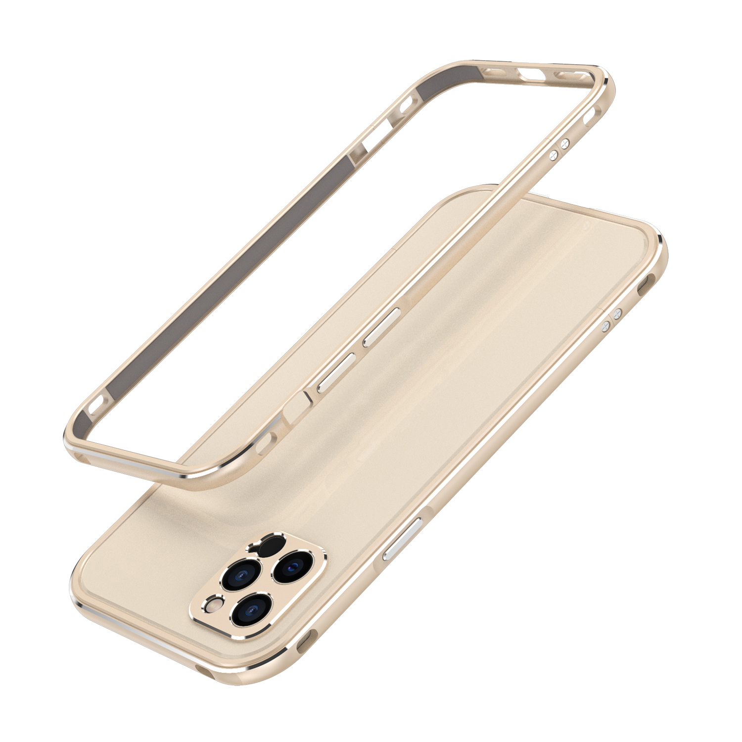 

Металлический Корпус Для Iphone 12 Pro Max Camera Lins Protector - Золото Серебро, iPhone 12 Pro Max