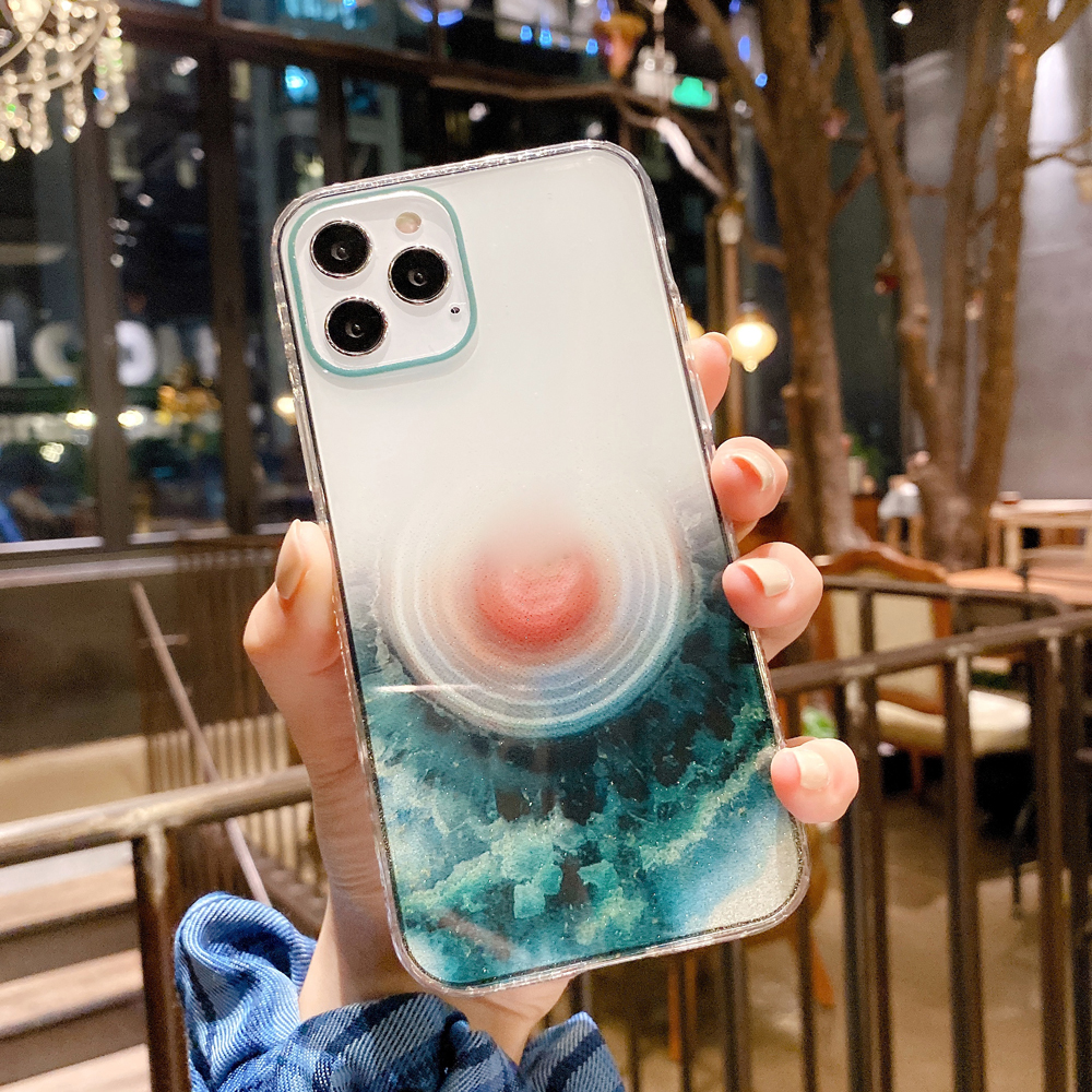 

Soft TPU IMD Rendering Pattern Phone Cover Case for iPhone 12/12 Pro - Style M, iPhone 12