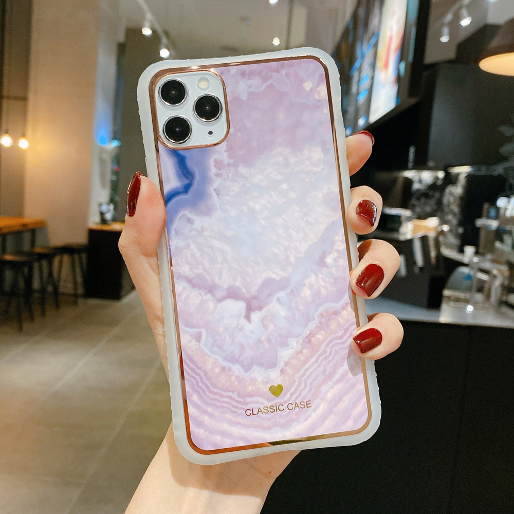 

IMD Abstract Pattern Soft TPU Phone Cover Case for iPhone 12/12 Pro - Purple Wave, iPhone 12