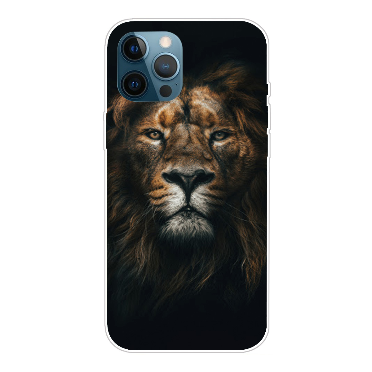 

Высокопередача Шаблон Печати Для Телефона Телефона Для IPhone 12/12 Pro TPU - Лев, iPhone 12
